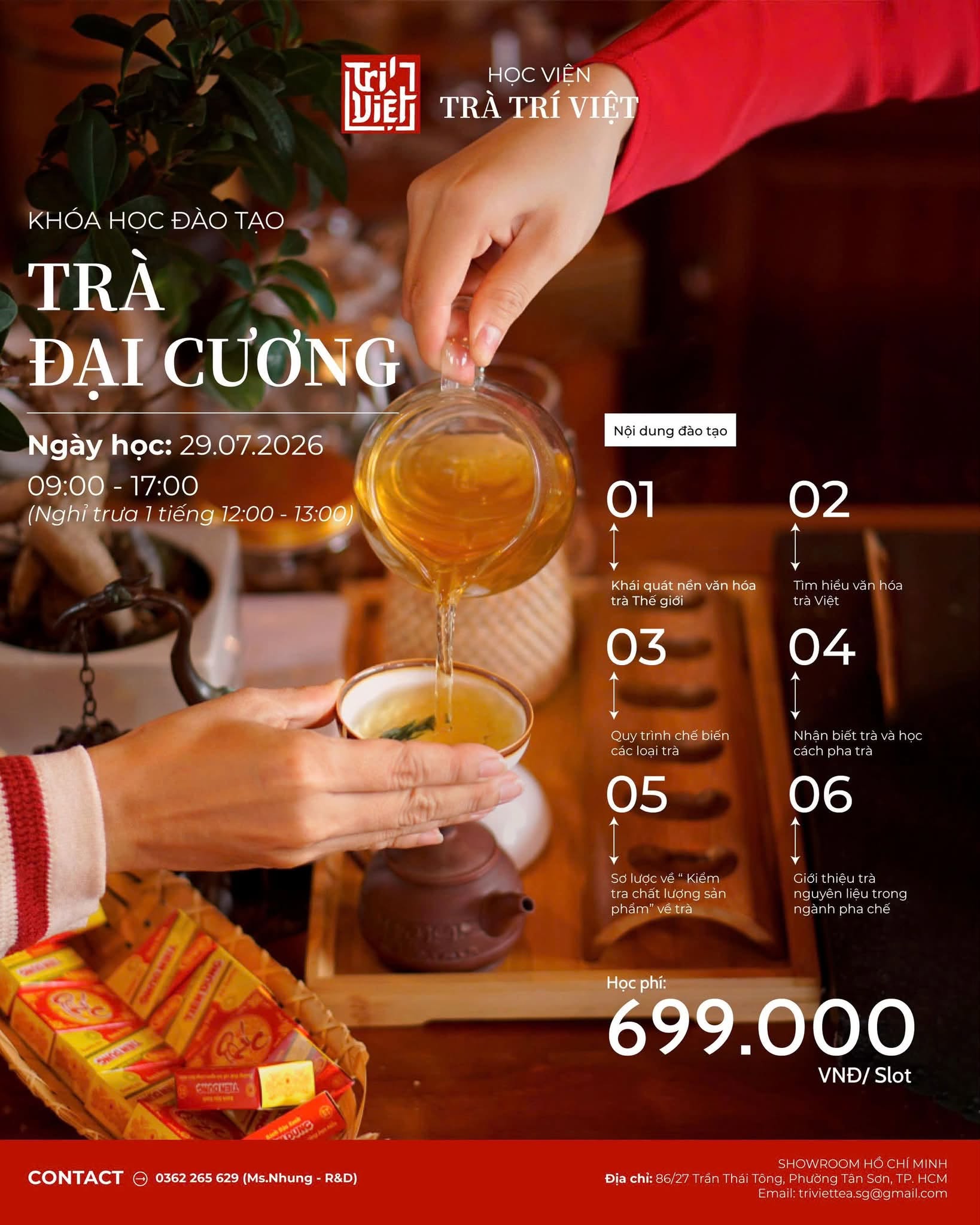 [THÔNG BÁO CHIÊU SINH] KHOÁ HỌC TRÀ ĐẠI CƯƠNG – BƯỚC ĐẦU TIÊN VÀO THẾ GIỚI TRÀ